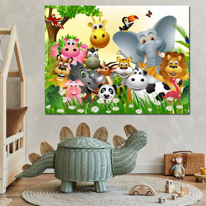 Cute Animals Canvas Wall Art