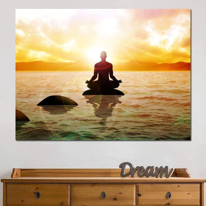 Meditation Master Canvas Wall Art