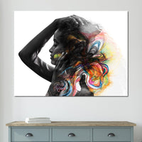 Colorful Hair Canvas Wall Art