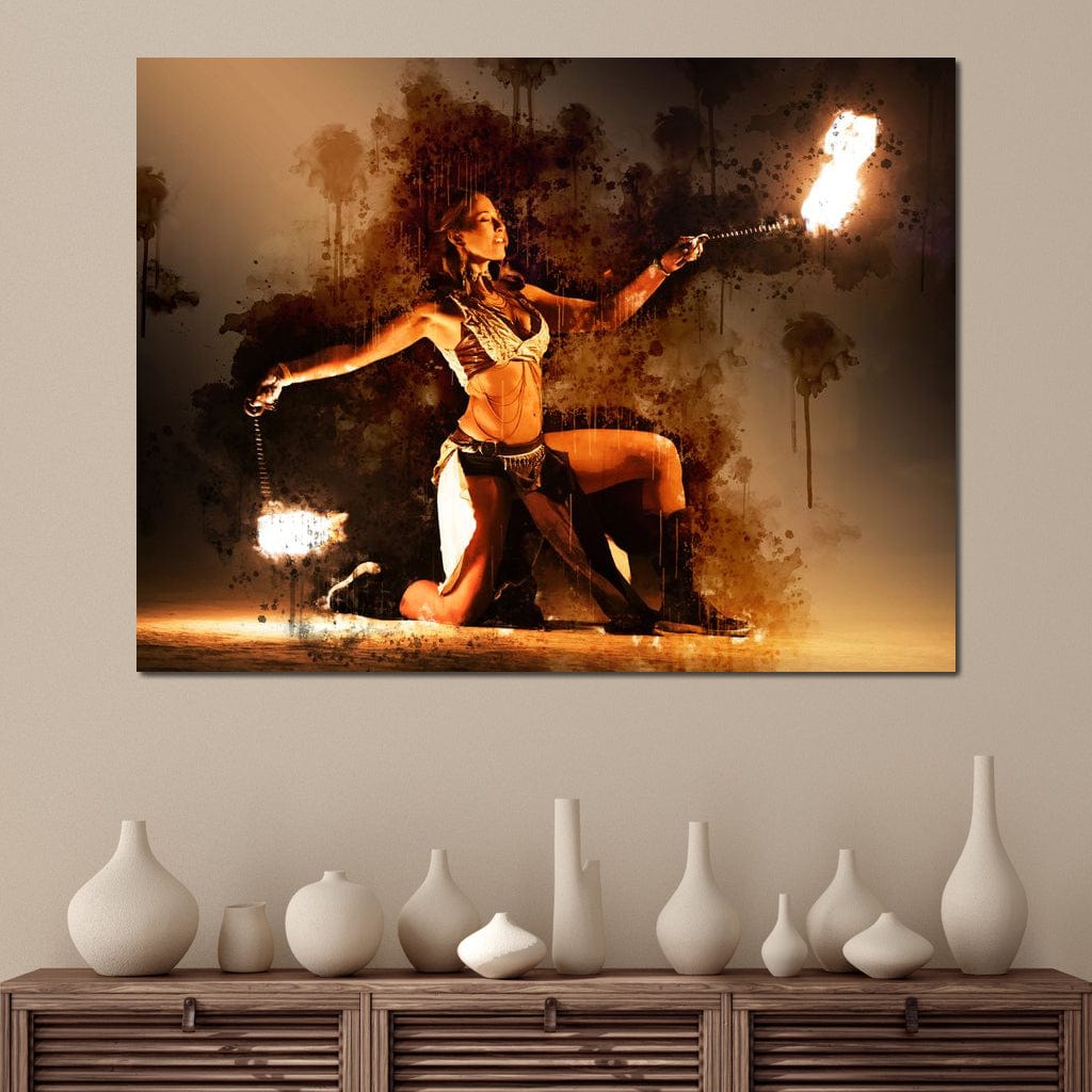 Flaming Nights Canvas Wall Art
