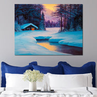 Winter Forest Home Canvas Wall Art