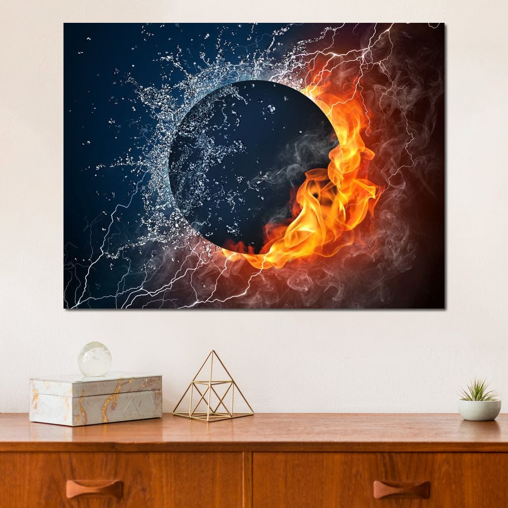 Black Hole Elements Canvas Wall Art