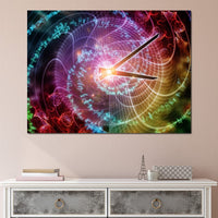 Spacetime Clock Canvas Wall Art