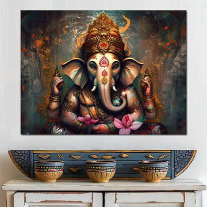 Ganesha's Wealth Canvas Wall Art