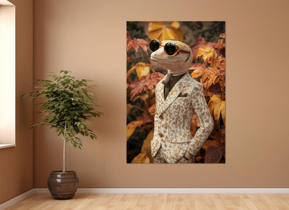 Gecko Canvas Print - Funny Wall Art | Quirky Home Decor, Party Wall Decor, Ready to Hang
