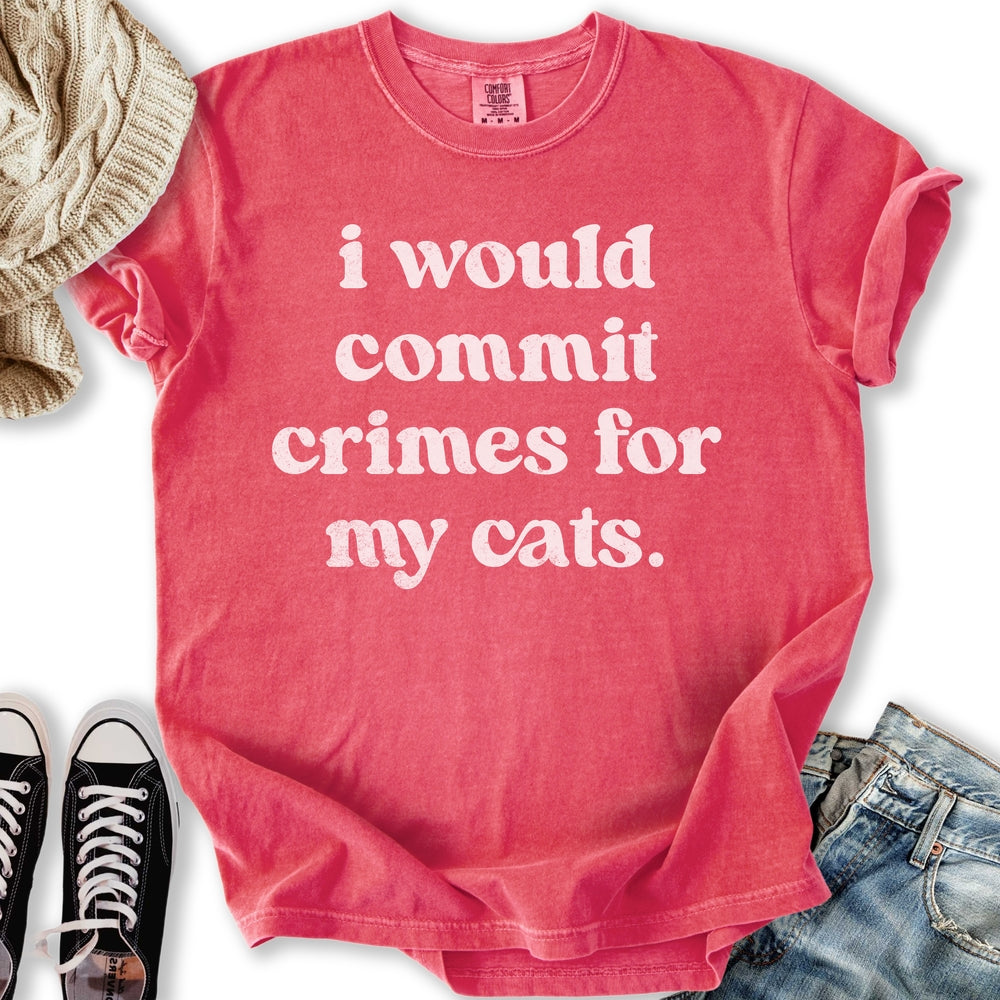 Commit Crimes For My Cats Relaxed Tee