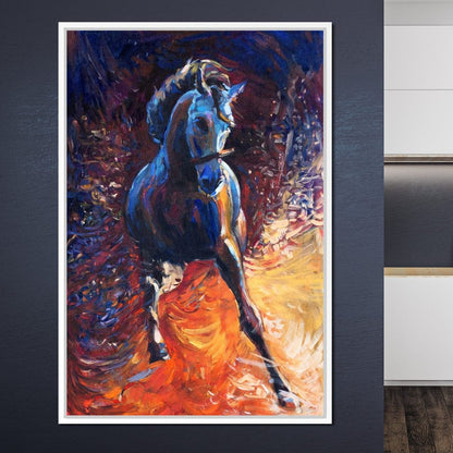 Blue Horse Canvas Wall Art