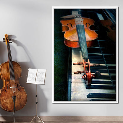 Piano & Violin Canvas Wall Art
