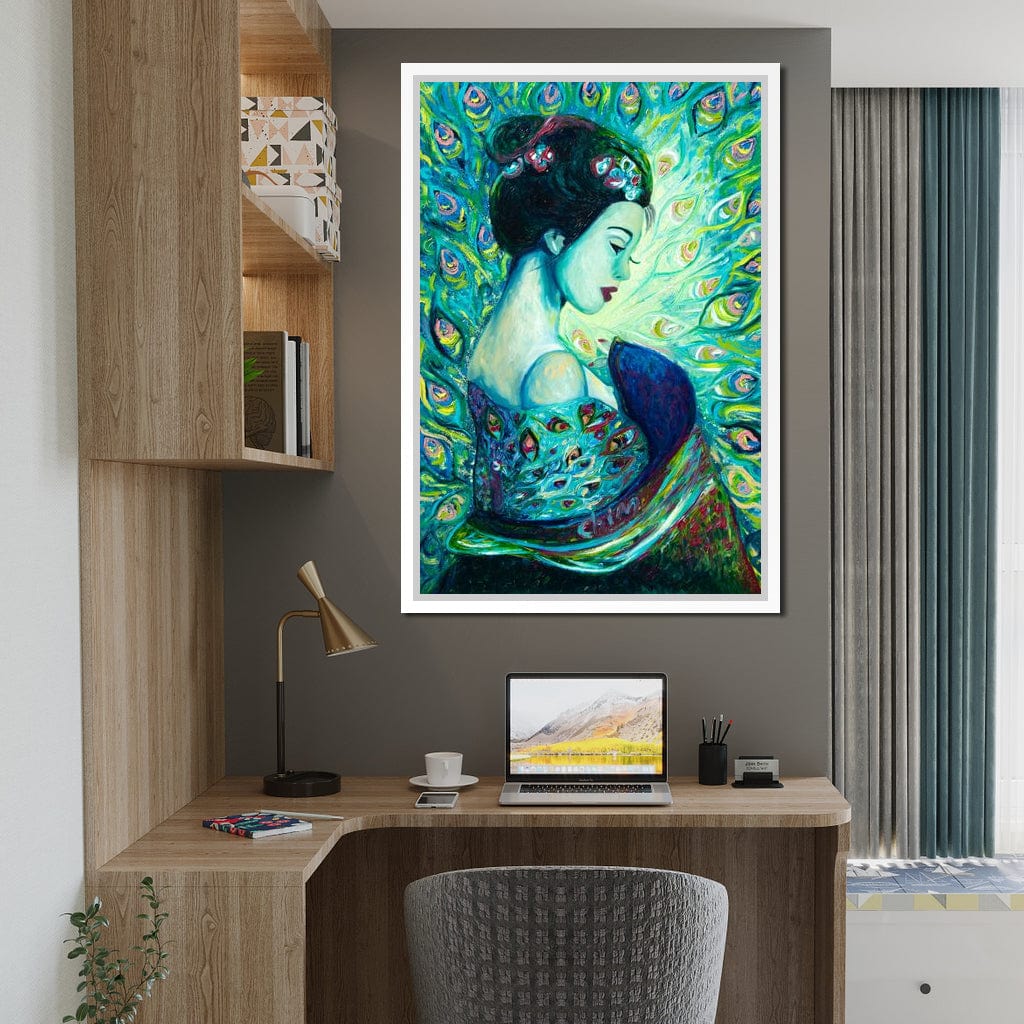 Silk Peafowl Canvas Wall Art