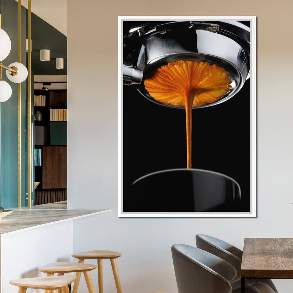 Espresso Stream Canvas Wall Art