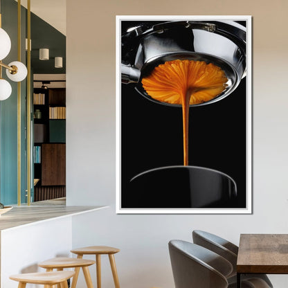Espresso Stream Canvas Wall Art