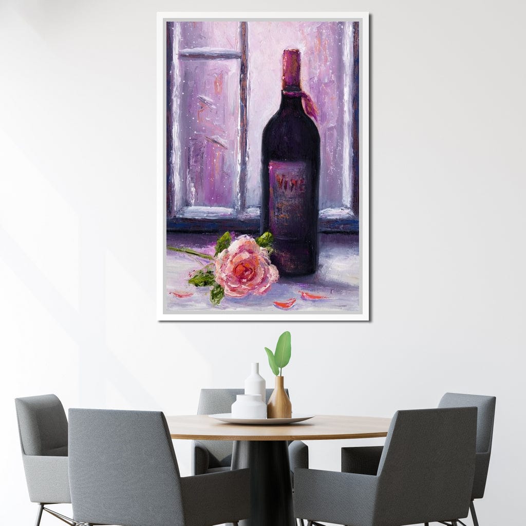 Wine & Roses Canvas Wall Art