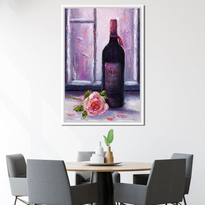 Wine & Roses Canvas Wall Art