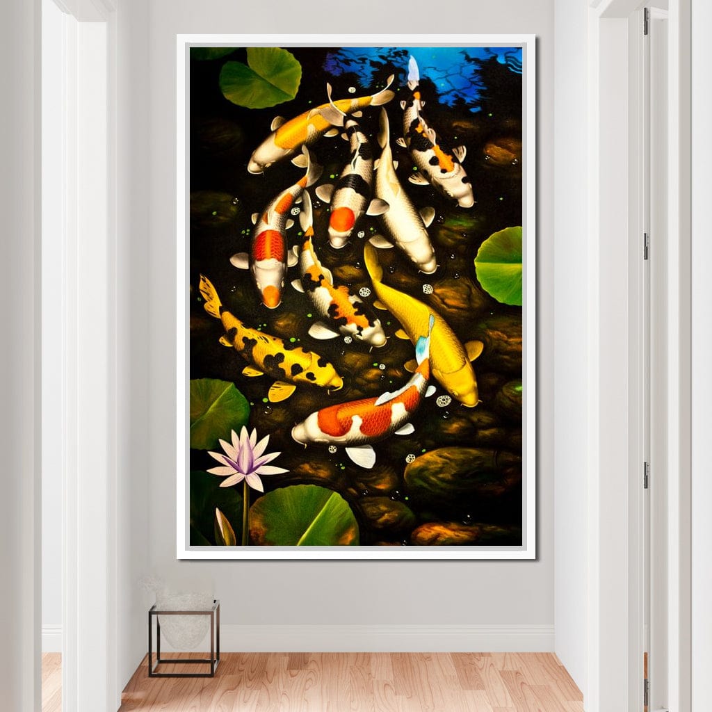 Koi Fishes Canvas Wall Art
