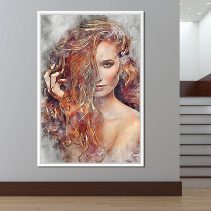 Girl Watercolor 2 - Mateo Canvas Wall Art