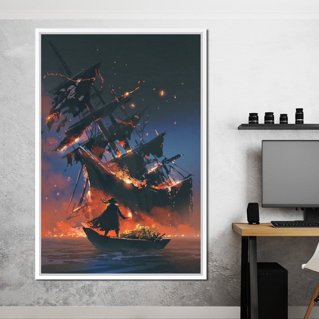 Stealing The Treasure Canvas Wall Art