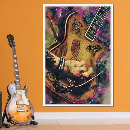 Johnny Depp's Guitar Canvas Wall Art