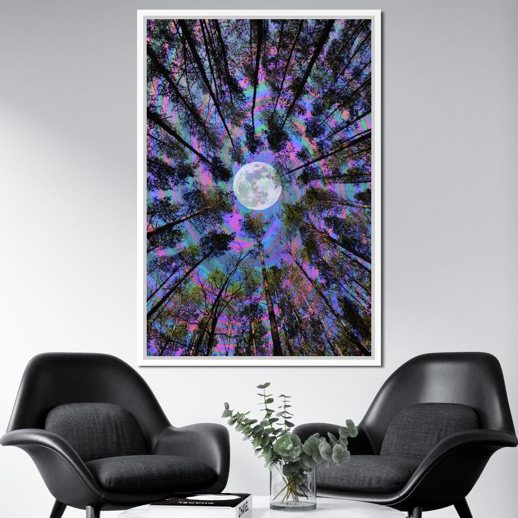 Moon Swirl Canvas Wall Art