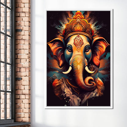 Ganesha's Blessing Canvas Wall Art