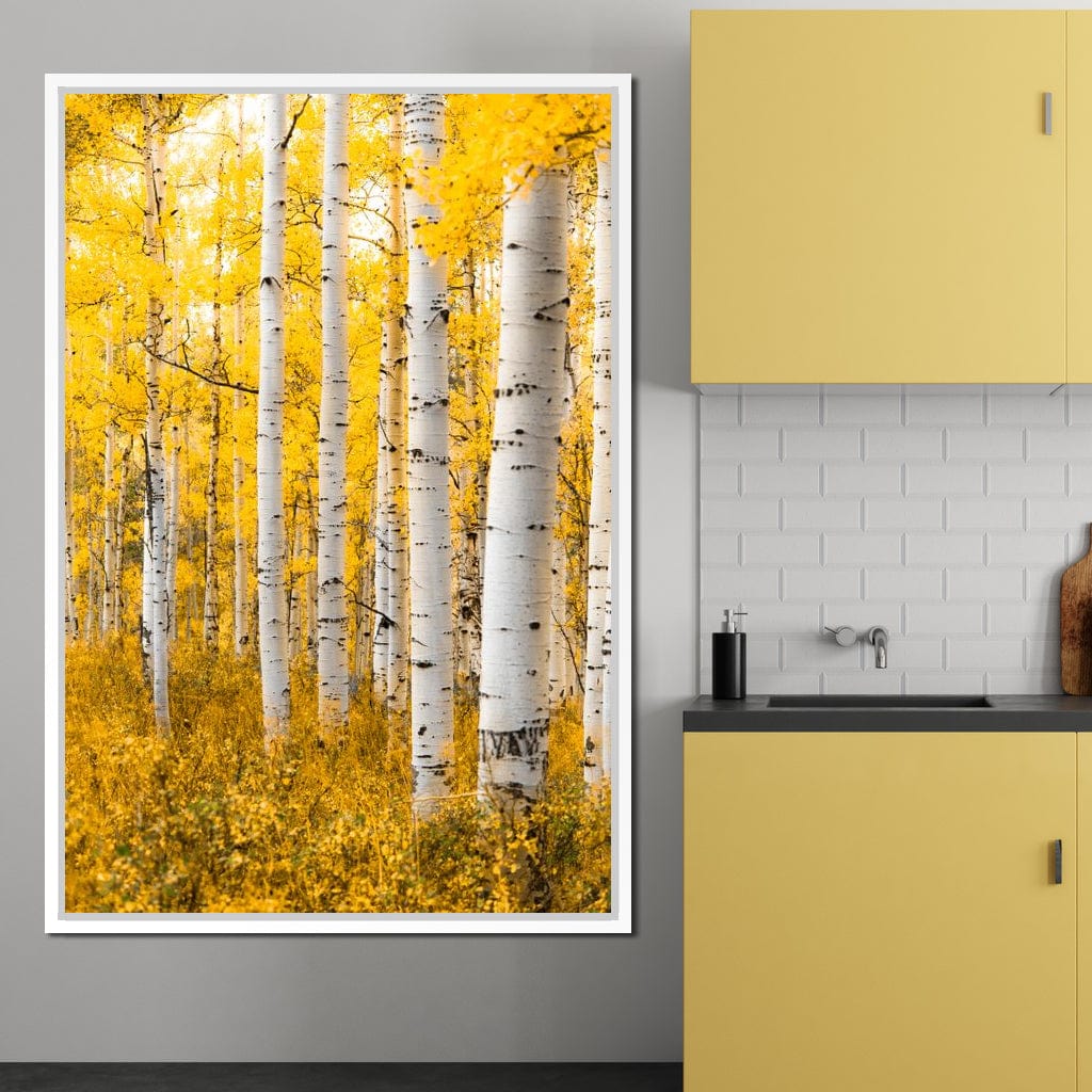 Yellow Forest - Colorado Canvas Wall Art