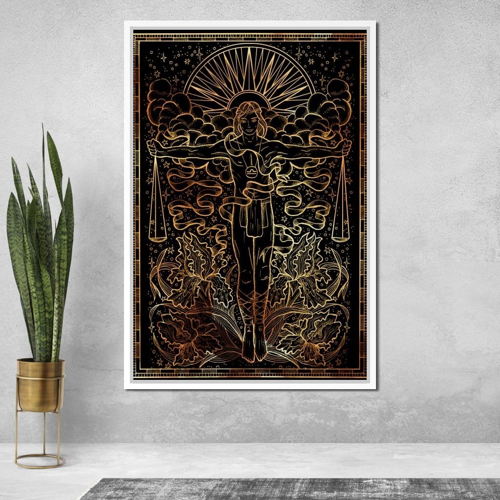 Zodiac sign Libra Canvas Wall Art