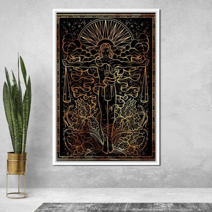 Zodiac sign Libra Canvas Wall Art