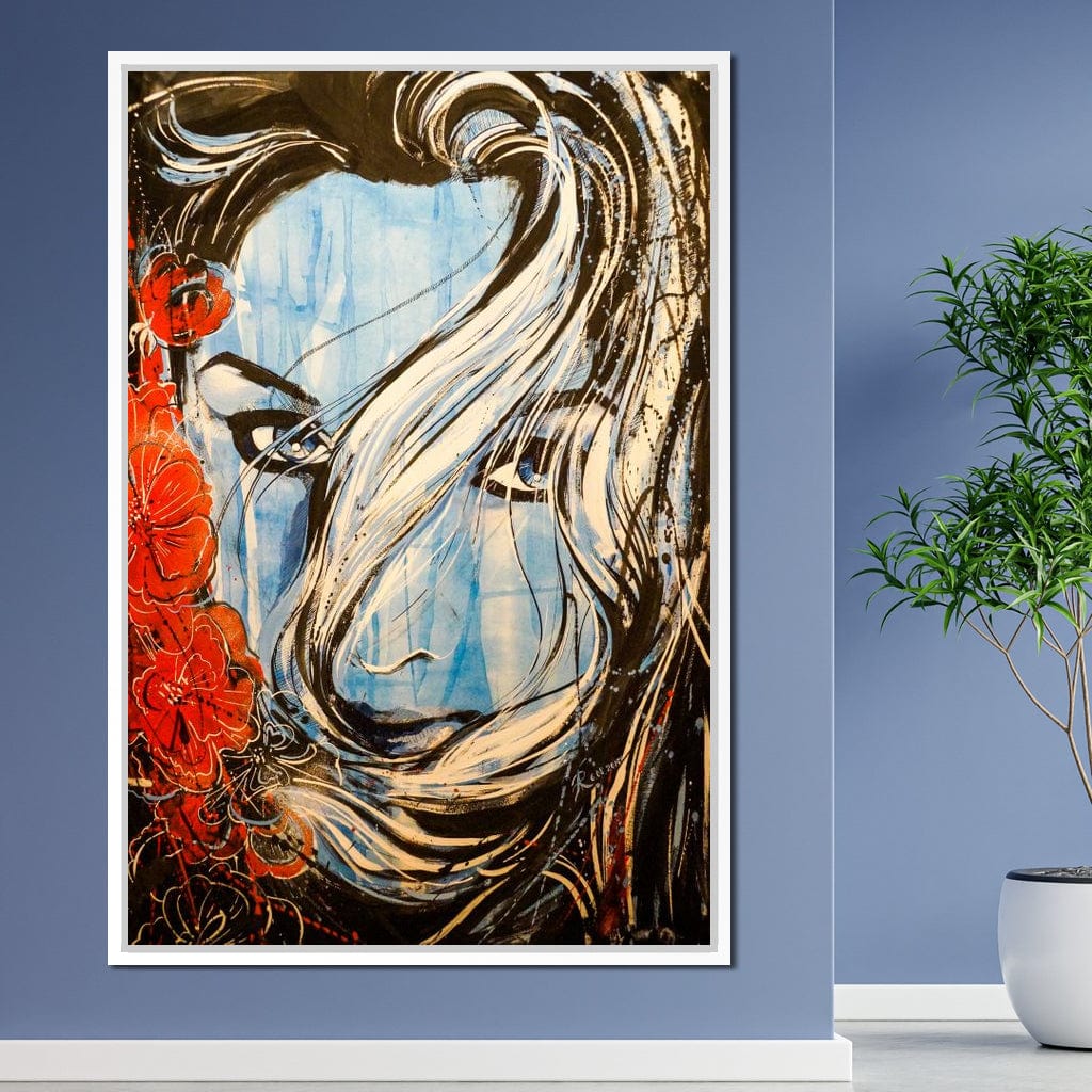 Blue Girl Canvas Wall Art