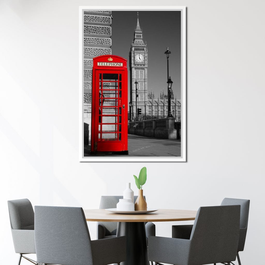 Westminster Phone Box Canvas Wall Art