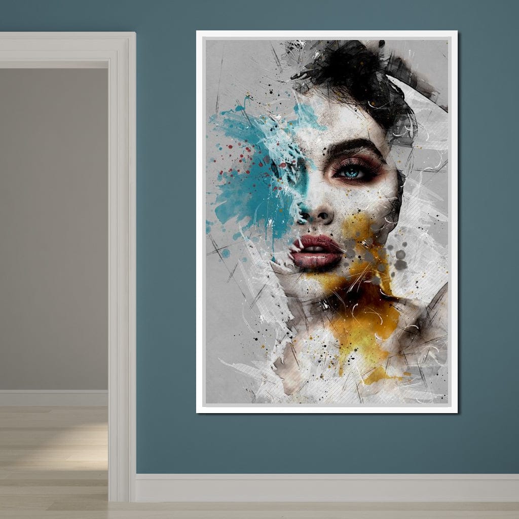 Mixart Female Portrait Canvas Wall Art
