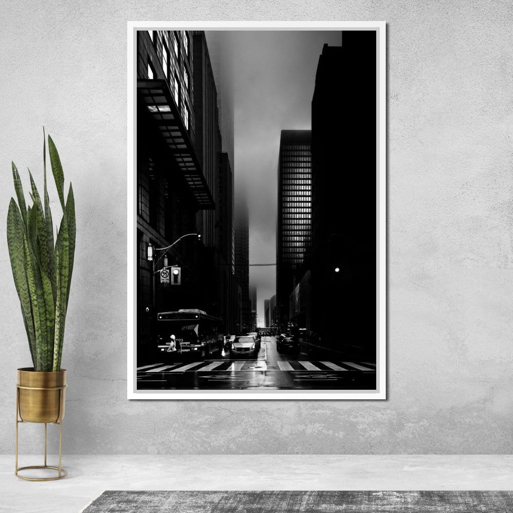 Downtown Toronto Fogfest no35 Canvas Wall Art