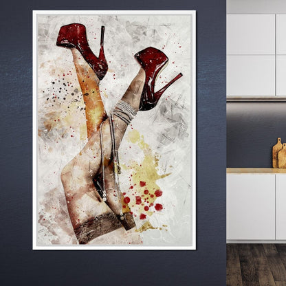 Heels and Pearls Canvas Wall Art
