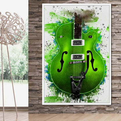 Brian Setzer's Guitar Canvas Wall Art