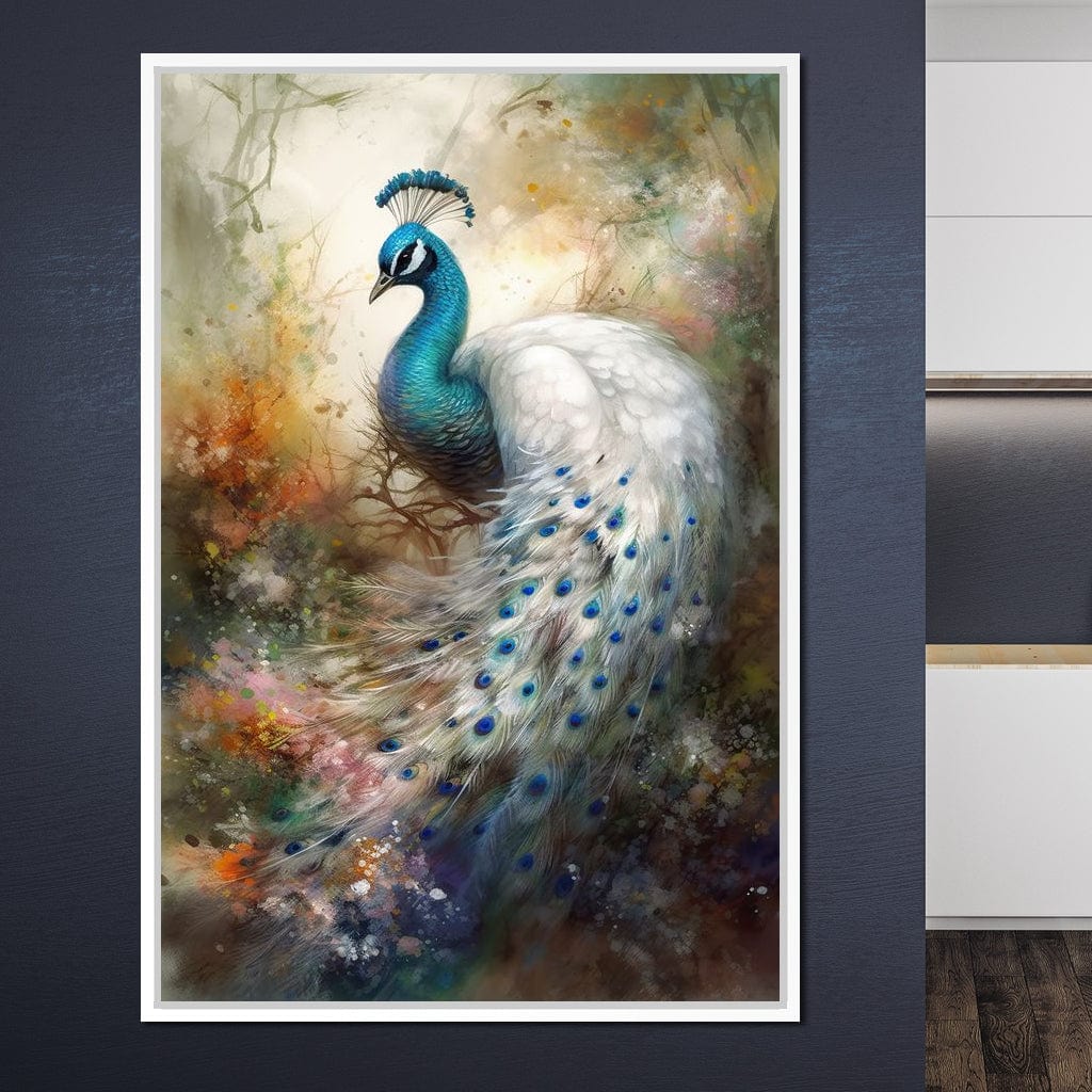 Peacock Serenity Canvas Wall Art