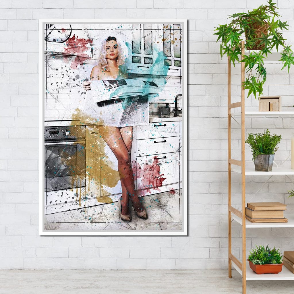 Morning News Canvas Wall Art