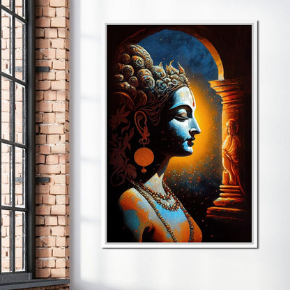 Krishna Temple Canvas Wall Art