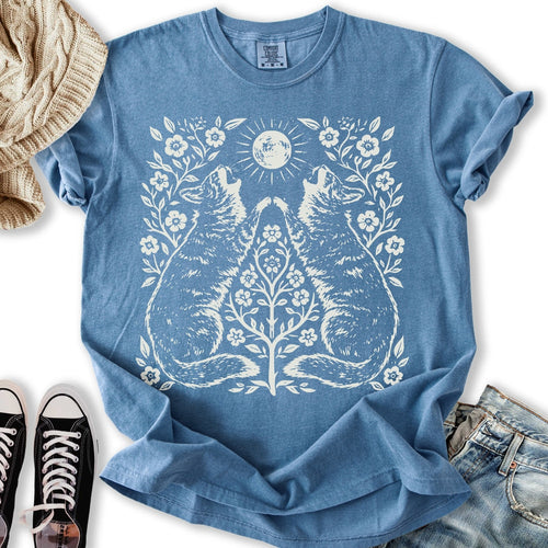 Woodblock Cat Print Relaxed Tee