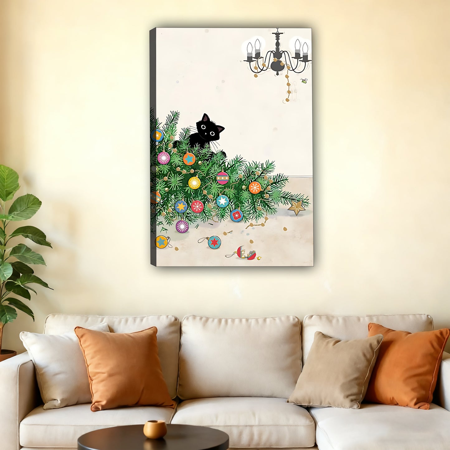 W441 Natural Wood Grain Canvas Decorative Painting – Abstract Art | Ideal for Living Rooms and Offices