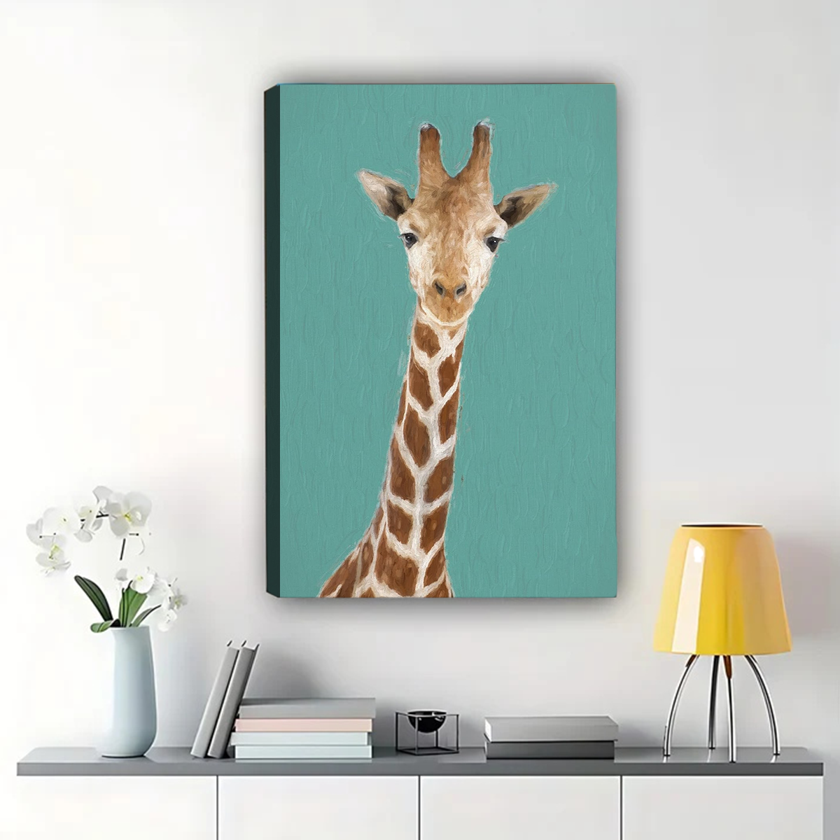 Giraffe Wall Art Print - Modern Safari Animal Decor