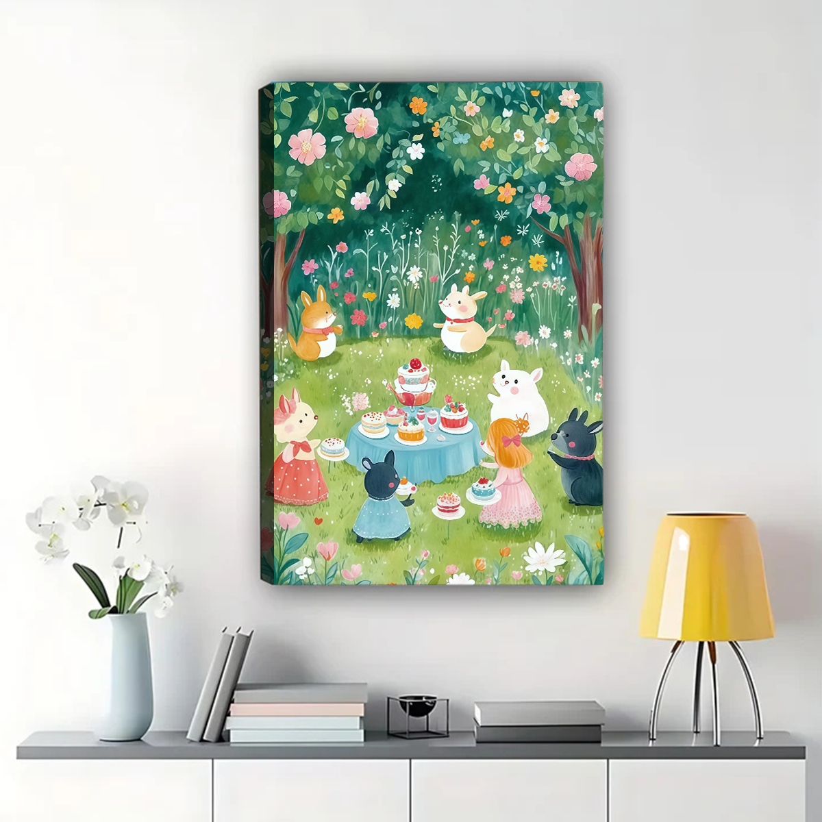 Woodland Animals Garden Tea Party Wall Art
