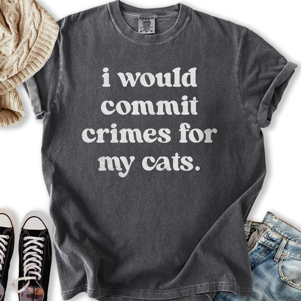 Commit Crimes For My Cats Relaxed Tee