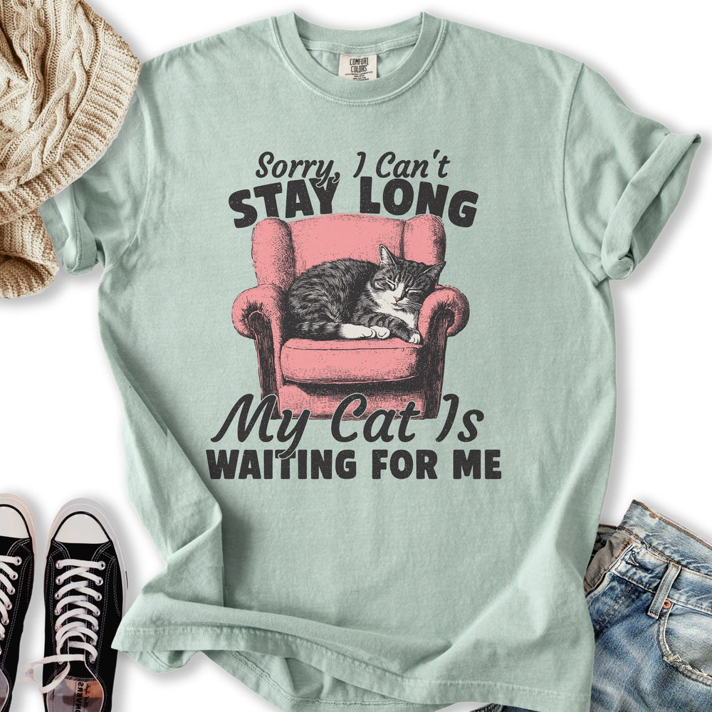 Cat is Waiting Relaxed Tee