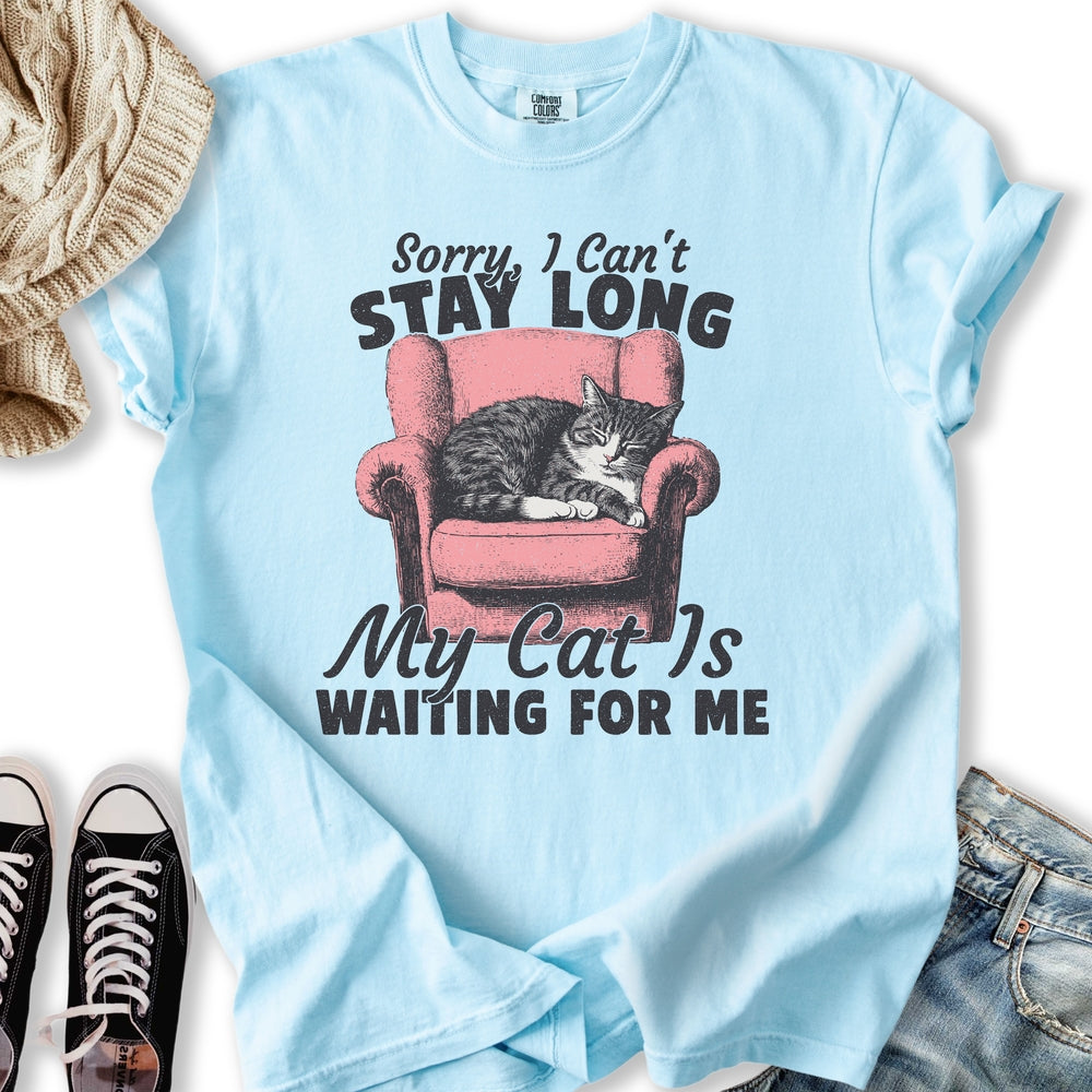 Cat is Waiting Relaxed Tee