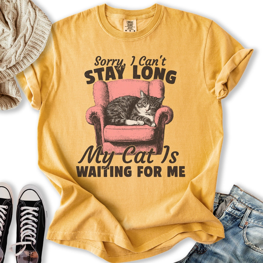 Cat is Waiting Relaxed Tee