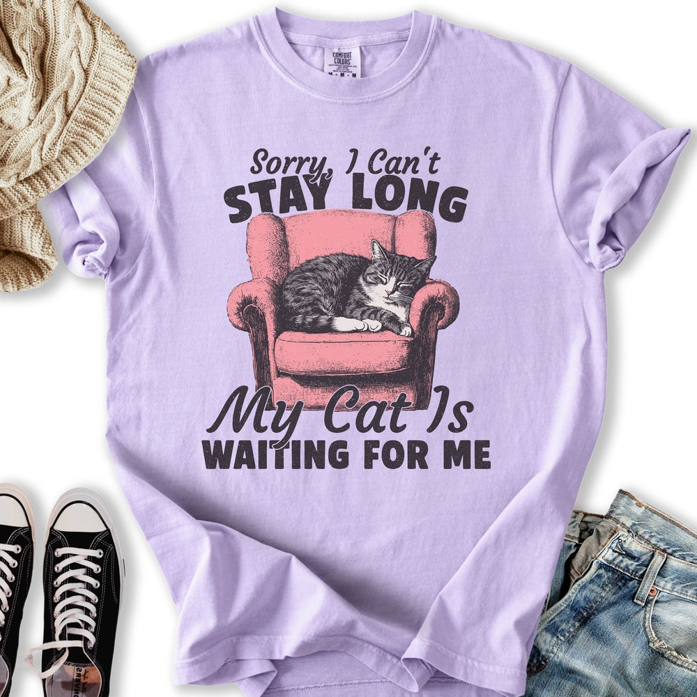 Cat is Waiting Relaxed Tee