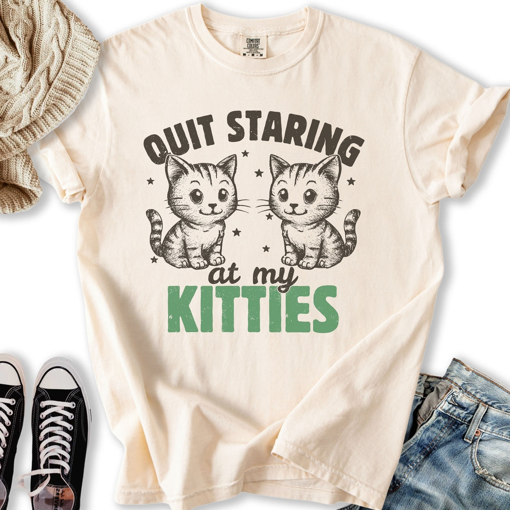 Staring At My Kitties Relaxed Tee