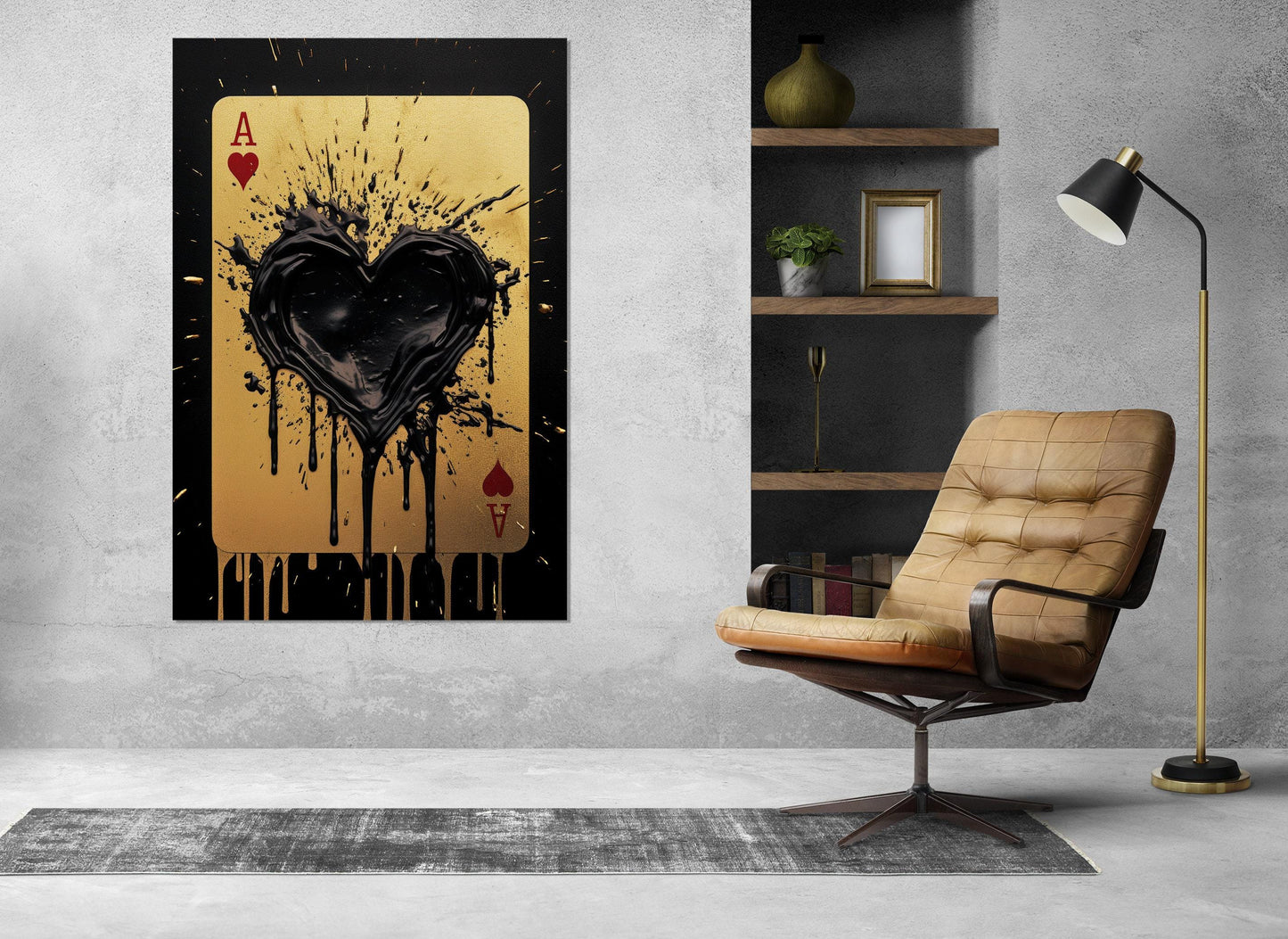 Ace of Hearts Canvas Print – Poker Wall Art | Framed & Ready to Hang