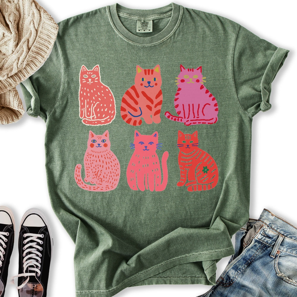 Pink Cats Relaxed Tee