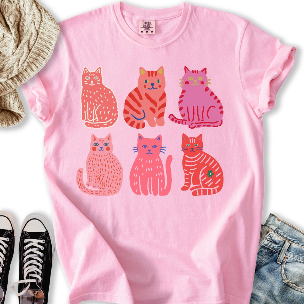 Pink Cats Relaxed Tee
