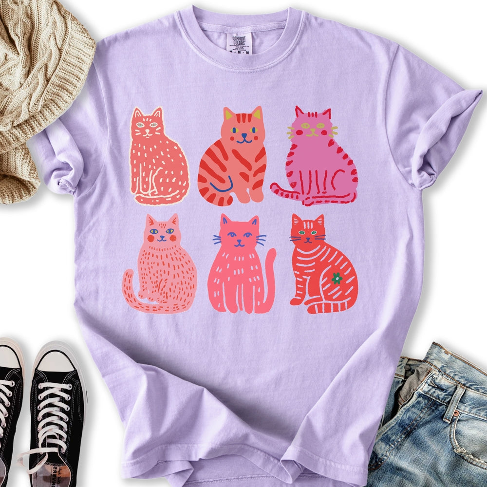 Pink Cats Relaxed Tee