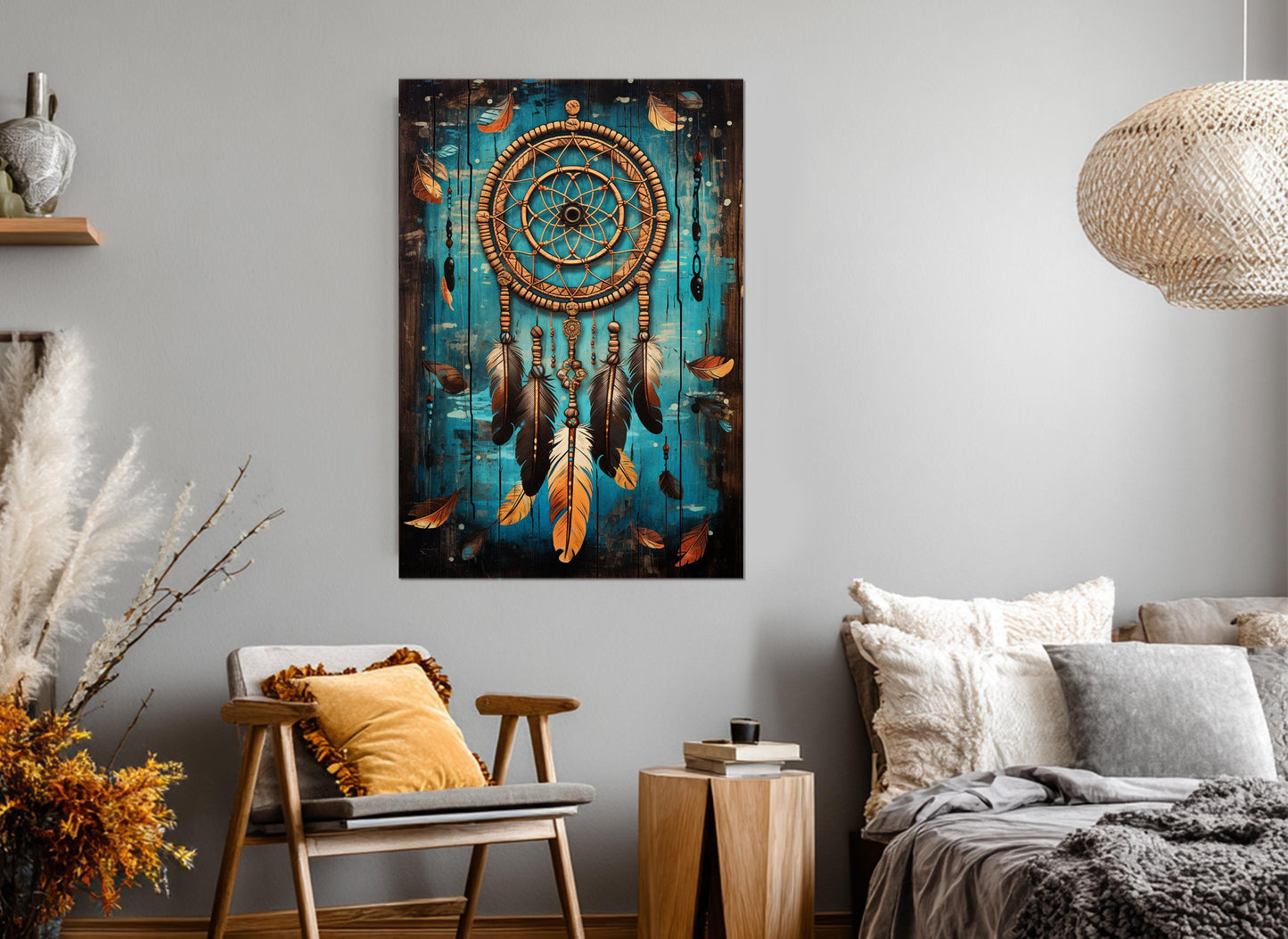 Dreamcatcher Canvas Print - Colorful Native American Wall Art | Ready to Hang